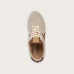 Naot Haven sneaker in Beige Cream Brown Combo, top view