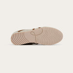 Naot Haven sneaker in Beige Cream Brown Combo, back view