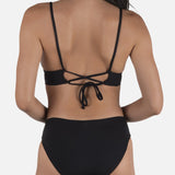 Hurley Solid Full Bottom in Black, back view