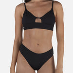 Hurley Solid Full Bottom in Black, front view