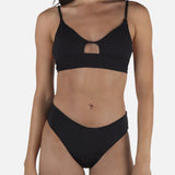 Hurley Solid Full Bottom in Black, front view