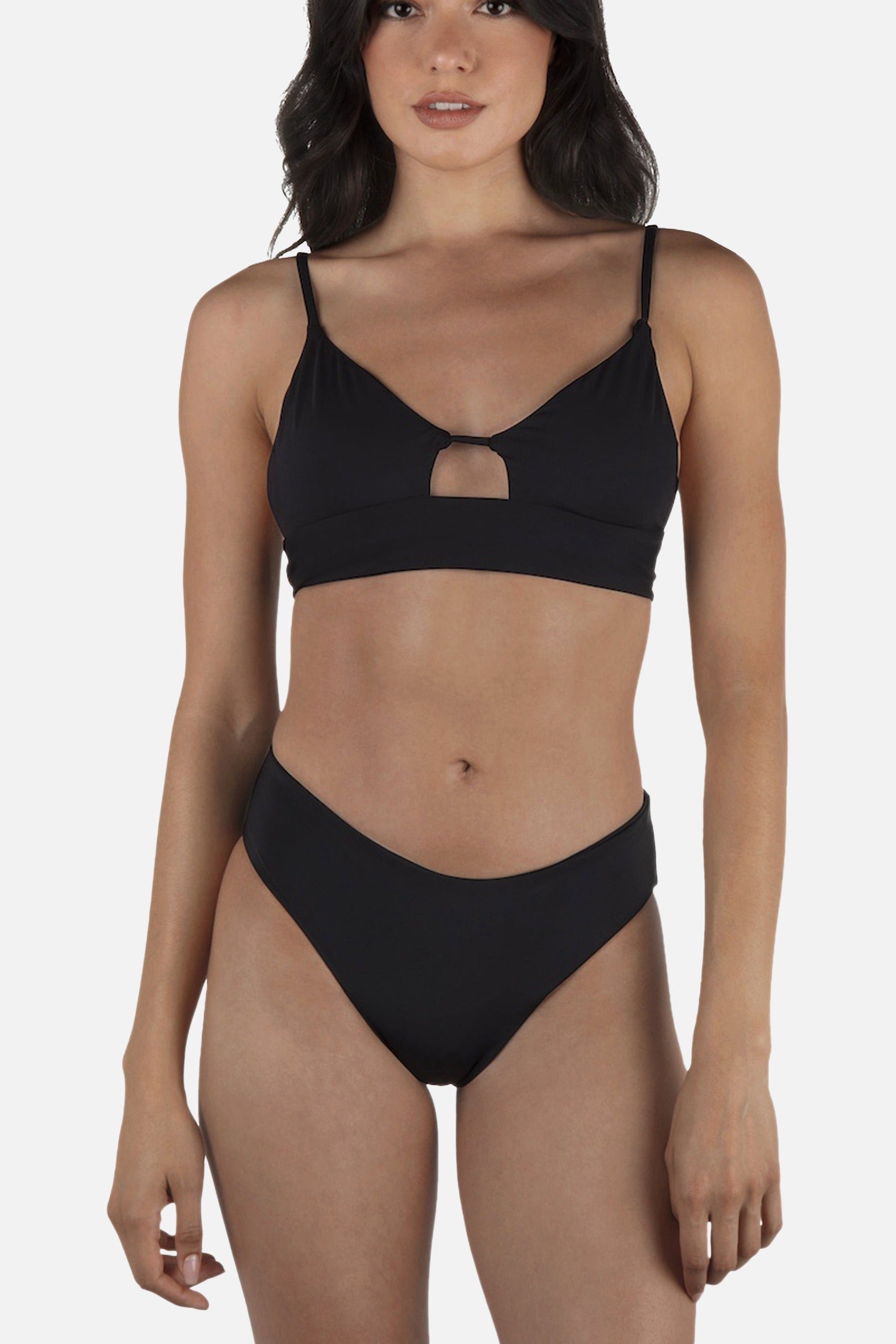 Hurley Solid Full Bottom in Black, front view