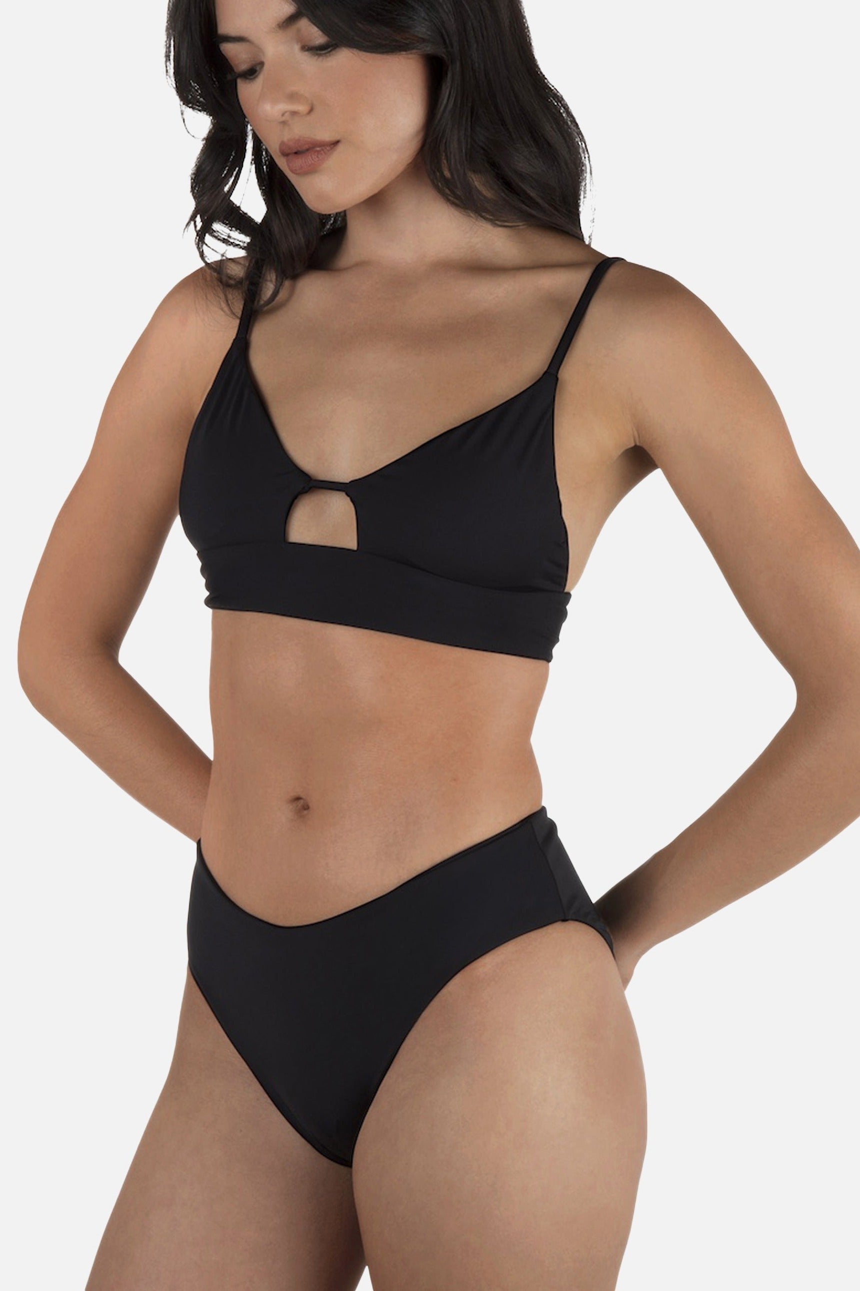 Hurley Solid Full Bottom in Black, side view