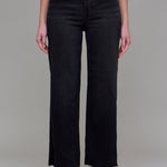 Hidden Jeans Tracey High Waist Wide Straight Jean - Black - lifestyle