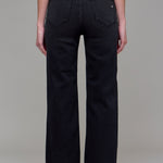 Hidden Jeans Tracey High Waist Wide Straight Jean - Black - back
