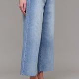 Nori Light Wash Cropped Wide Leg Jeans