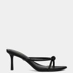 Shu Shop Heidi black knotted strap heeled sandal