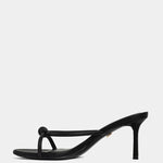 Shu Shop Heidi black heeled sandal on model