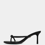 Shu Shop Heidi black heeled sandal on model