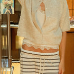 Button-Up Cardigan in Oatmeal