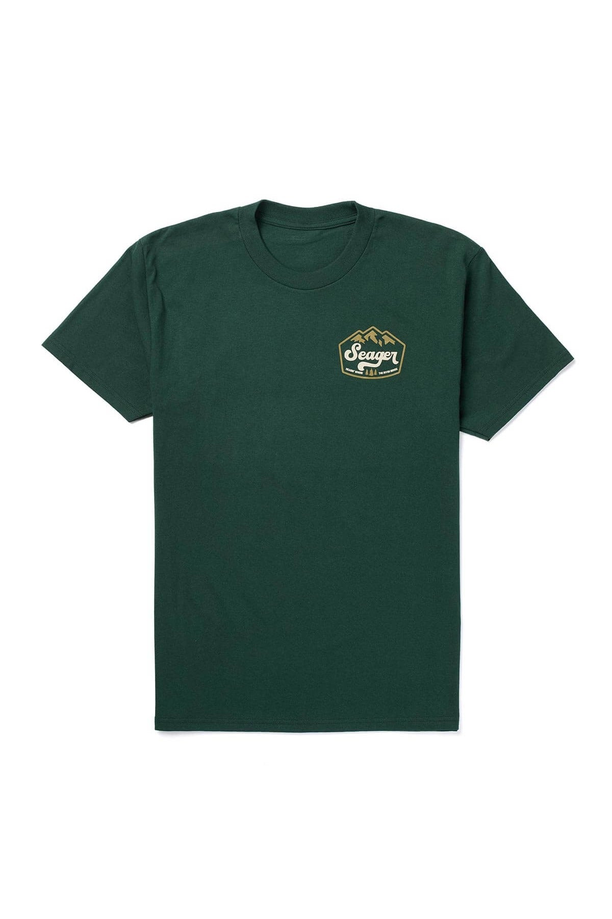 Seager High Country Tee in Forest Green, front view