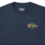 Close up of the Seager chest graphic on the Honky-Tonk Tee in Navy