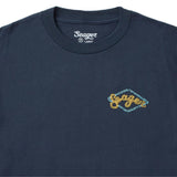 Close up of the Seager chest graphic on the Honky-Tonk Tee in Navy