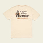 Howler Bros Howler Western Wear Cotton T-Shirt in Natural, back graphic
