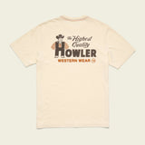 Howler Bros Howler Western Wear Cotton T-Shirt in Natural, back graphic