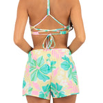 Hurley Aloha Aquas 2.5 inch Boardshort in Floral Chamomile, back view