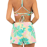 Hurley Aloha Aquas 2.5 inch Boardshort in Floral Chamomile, back view