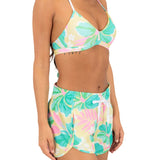 Hurley Aloha Aquas 2.5 inch Boardshort in Floral Chamomile, detail view