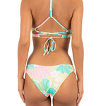 Hurley Aloha Adjustable Bikini Top in Floral Chamomile, back view