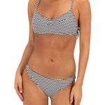 Hurley Max Poptic Stripe Bralette in Black, front view