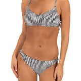Hurley Max Poptic Stripe Bralette in Black, front view