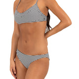 Hurley Max Poptic Stripe Bralette in Black, side view