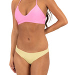 Hurley Reversible Solid Moderate Bottom in Pink Chamomile, reversed colorway
