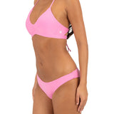 Hurley Reversible Solid Moderate Bottom in Pink Chamomile, side view