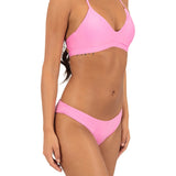 Hurley Reversible Solid Moderate Bottom in Pink Chamomile, back view