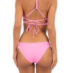 Hurley Reversible Solid Moderate Bottom in Pink Chamomile, detail view