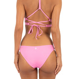 Hurley Reversible Solid Moderate Bottom in Pink Chamomile, detail view