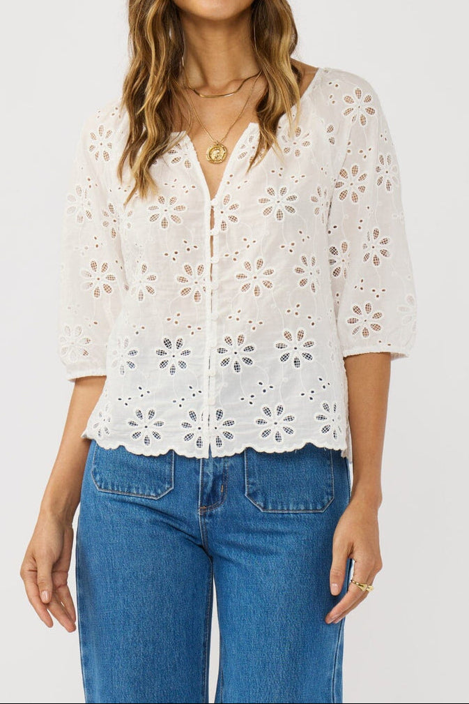 Nina Eyelet Top