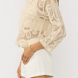 Lani Crochet Top in Natural - MTT Collective