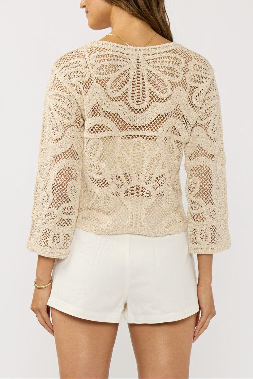 Lani Crochet Top in Natural - MTT Collective