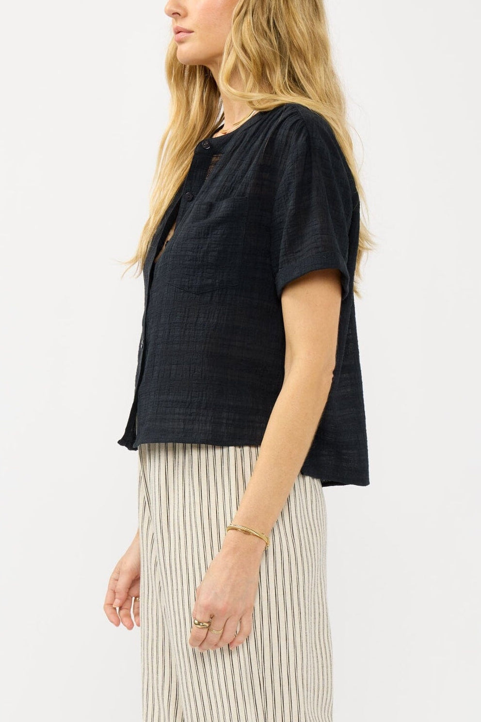 High-Low Patch Pocket Camp Shirt