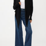 Willa Tie Front Sweater in Black - MTT Collective