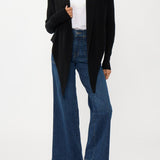 Willa Tie Front Sweater in Black - MTT Collective