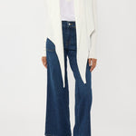 Willa Tie Front Sweater in Winter White - MTT Collective