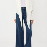Willa Tie Front Sweater in Winter White - MTT Collective