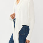 Willa Tie Front Sweater in Winter White - side - MTT Collective