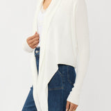 Willa Tie Front Sweater in Winter White - side - MTT Collective