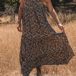 Freya Maxi Dress in Black/Teal - MTT Collective