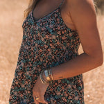Freya Maxi Dress in Black/Teal - MTT Collective