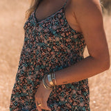 Freya Maxi Dress in Black/Teal - MTT Collective