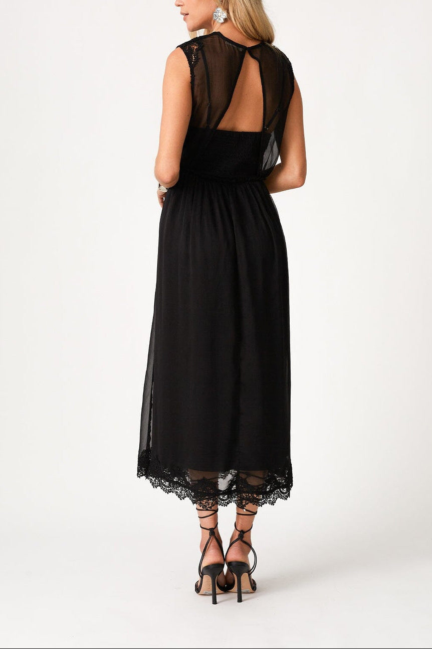 Raven Lace Midi Dress in Black - MTT Collective