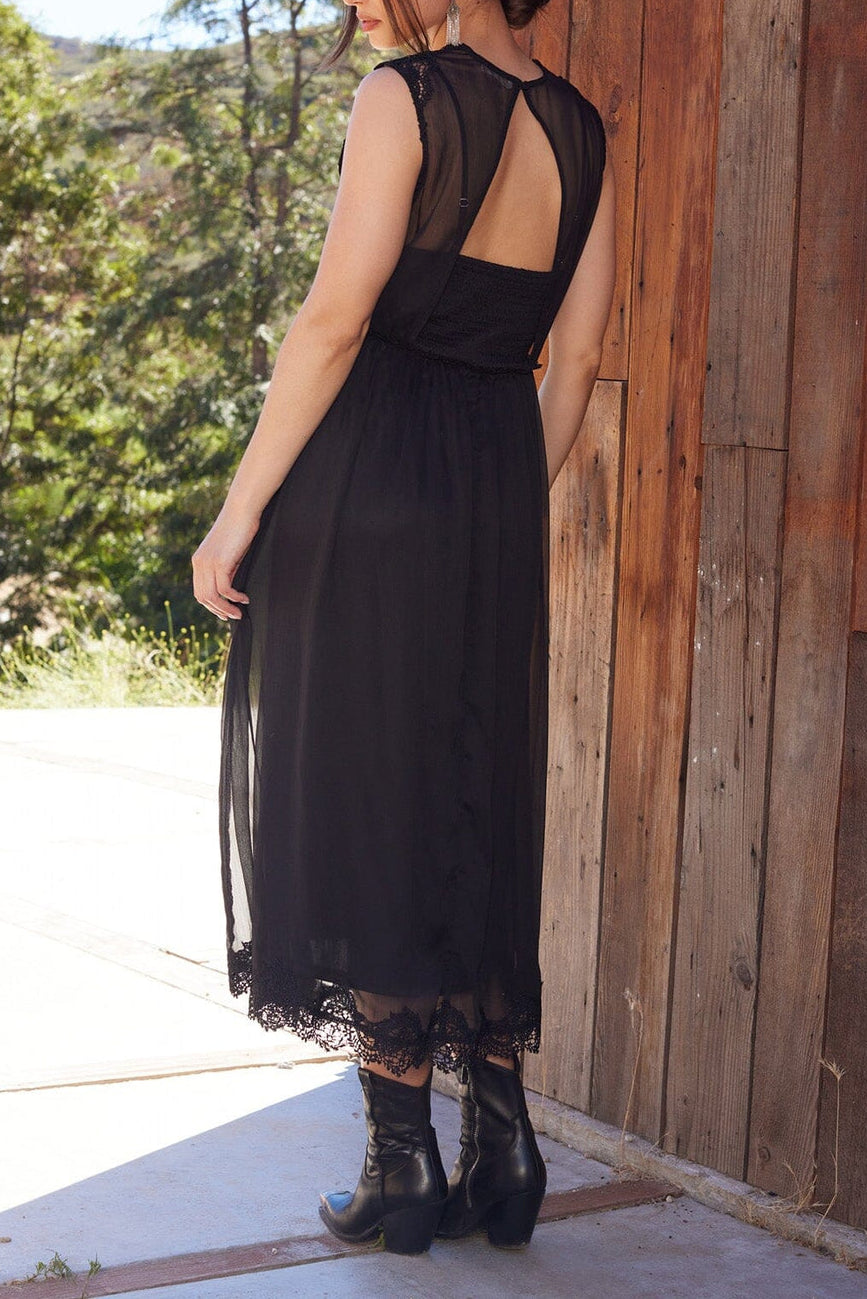Raven Lace Midi Dress in Black - MTT Collective