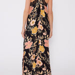Emme Floral Slip Dress in Black/Dusty Coral - MTT Collective