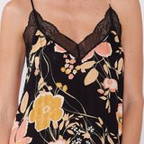 Emme Floral Slip Dress in Black/Dusty Coral - MTT Collective