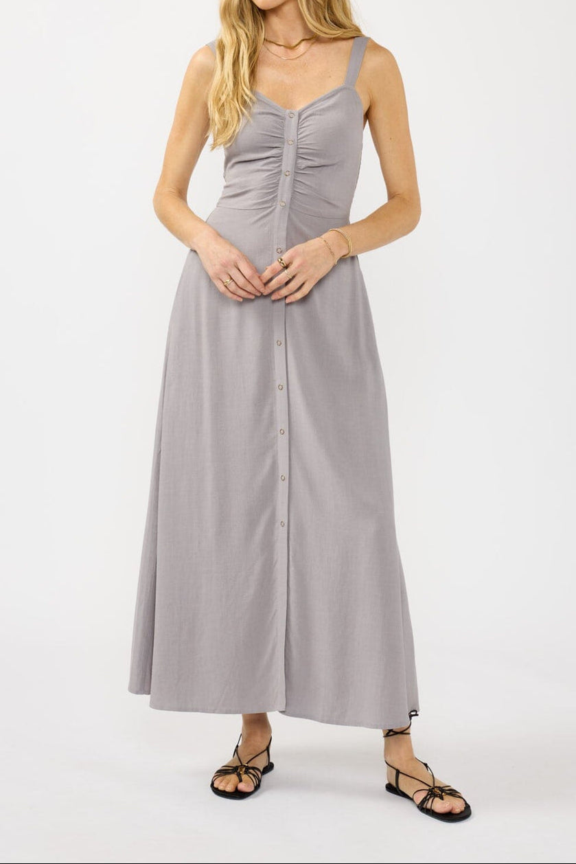 More Than Enough Maxi Dress in Dove Grey - front - MTT Collective