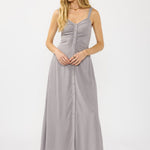 More Than Enough Maxi Dress in Dove Grey - front - MTT Collective